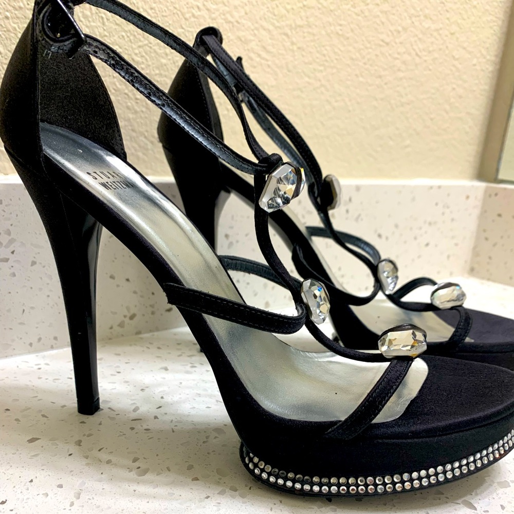 Stuart Weitzman Jeweled Platform Heels